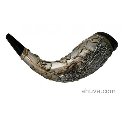 Israel Rams Horn Ram's Horn Israel Shofar Sterling Silver Jewish Emblems – ahuva.com