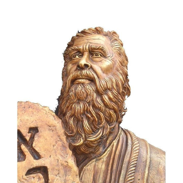 Real Life Like Sculpture Of Moses In Bronze Large 