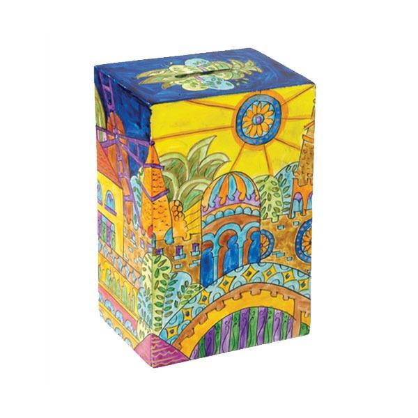 Rectangular Tzedakah Box - Jerusalem Oriental 