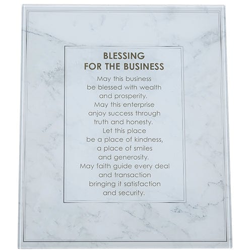 Reinforced Glass Blessing For Wall Hanging 36*30cm- English Business Blessing Jewish Framed Art 