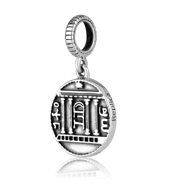 Replica Bar Kokhba Hang Charm Crafted Sterling Silver Temple Jerusalem Jewelry Jewish Jewelry 