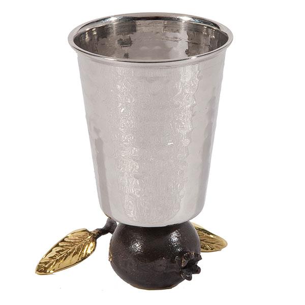 Reversible Kiddush Cup - Stainless Steel - Straight 