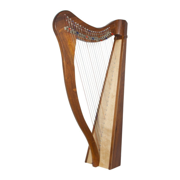 Roosebeck Heather Harp 22-String, Sheesham 5-Panel, Chelby Levers Celtic Style Harp 