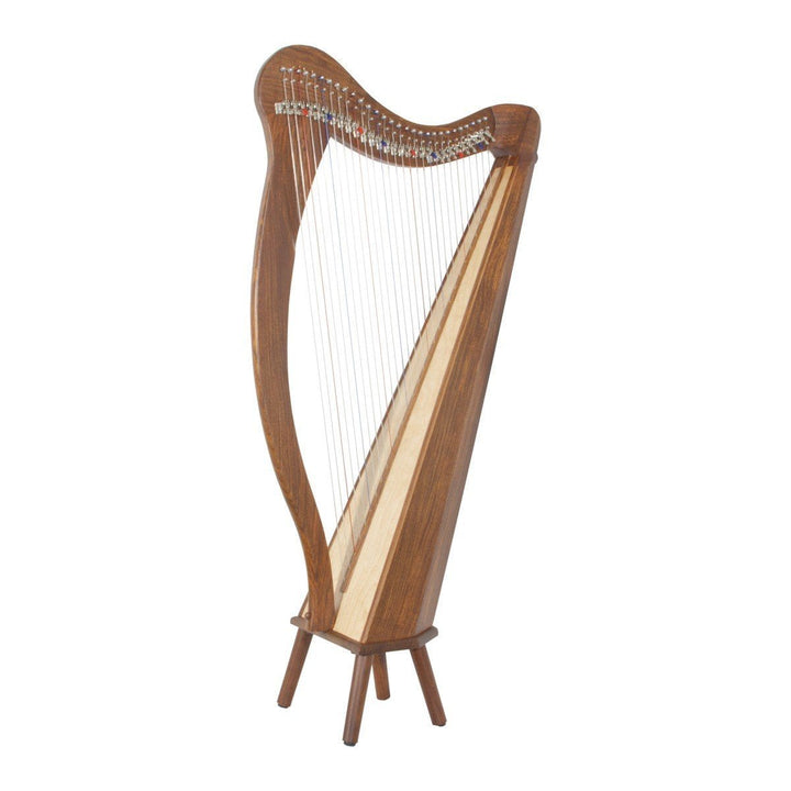 Roosebeck Minstrel Harp 29-String, Chelby Levers Sheesham 5 Panel With Pedestal Celtic Style Harp 