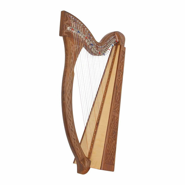 Roosebeck Minstrel Harp 29-String Chelby Levers Sheesham Knotwork Celtic Style Harp 