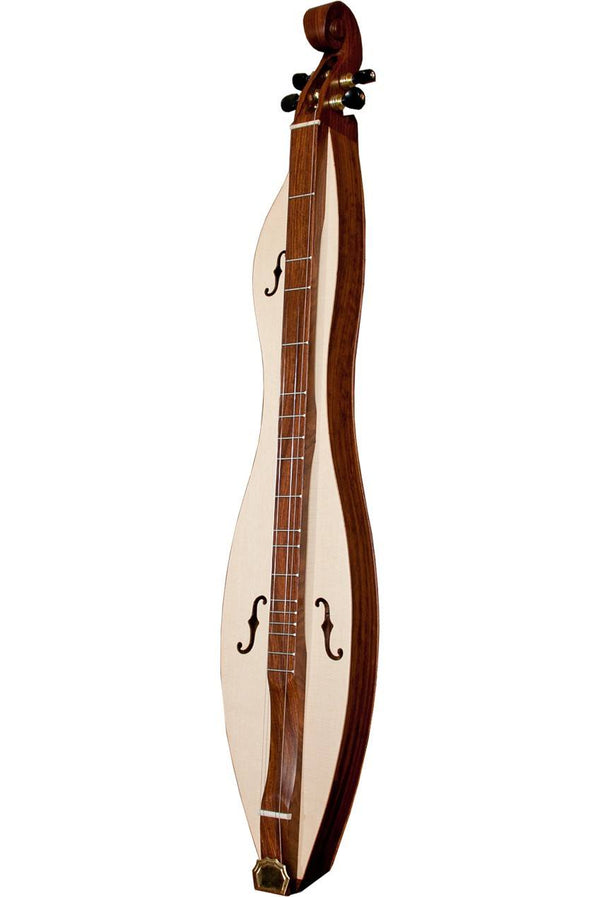 Roosebeck Mountain Dulcimer 4-String Cutaway Upper Bout F-Holes Scrolled Pegbox Mountain Dulcimer 