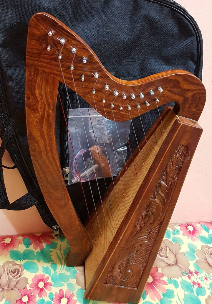 Rosewood Harp 12 Nylon Strings with Brass levers 