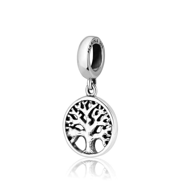 Round Cutout Tree Life Garden Eden Torah Pendant Charm Sterling Silver Jewelry Jewish Jewelry 