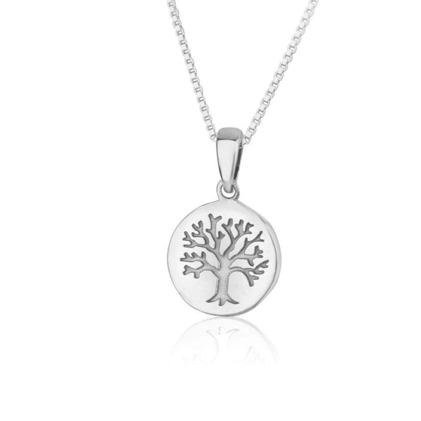 Round Tree Life Engraved Silver Pendant Torah Garden Eden Jewelry Holy Land Gift Jewish Jewelry 