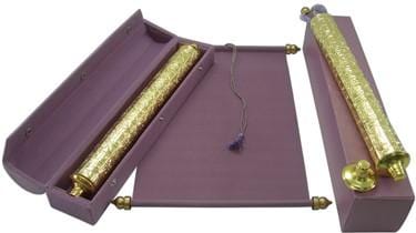Royal Velvet Scroll Invitations in Colors. Case & Box Set 12 x 8.5" Lavender 