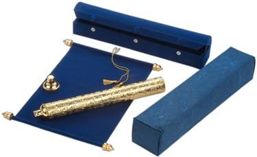 Royal Velvet Scroll Invitations in Colors. Case & Box Set 12 x 8.5" Royal Blue 