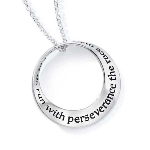 Run With Perseverance - Hebrews 12:1 Necklace 