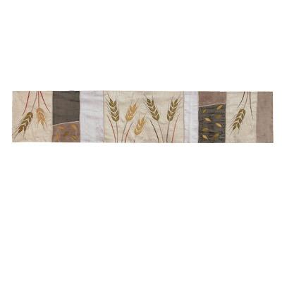 Runner - Raw Silk Appliqued 100 CM - Wheat Gold 