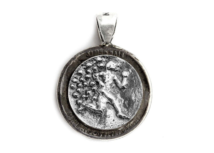 Running Man Medallion Pendant on Buffalo Nickel coin of USA Necklace Necklace 