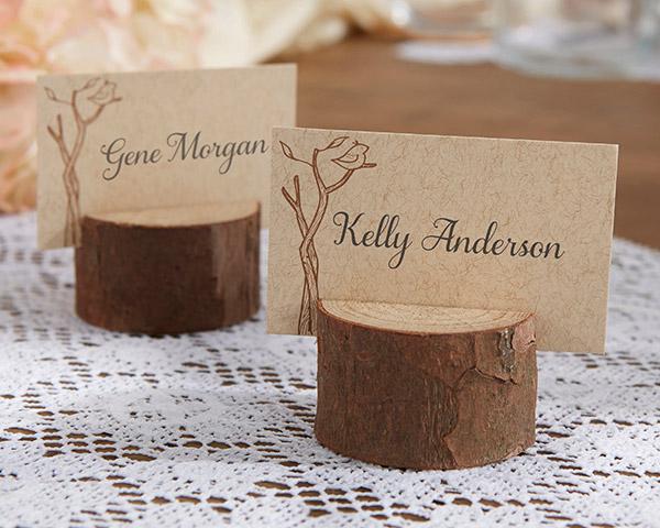 Rustic Real-Wood Place Card/Photo Holder (Set of 4) Rustic Real-Wood Place Card/Photo Holder (Set of 4) 