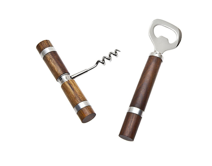 S/2 Wood Handle Corkscrew/opnr S/2 WOOD HANDLE CORKSCREW/OPNR 