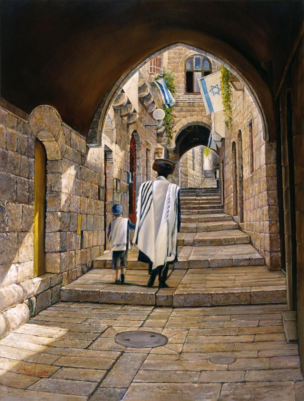 Sabbath at the Jewish Quarter in Jerusalem 