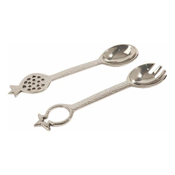 Salad Spoon Set - Pomegranate - Hammer Work 