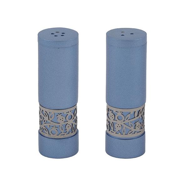 Salt & Pepper Shakers + Metal Cutout - Blue 