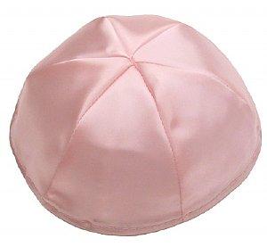 Satin Kippot with Optional Personalization - Light Pink 