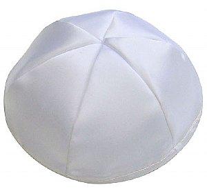 Satin Kippot with Optional Personalization - White 