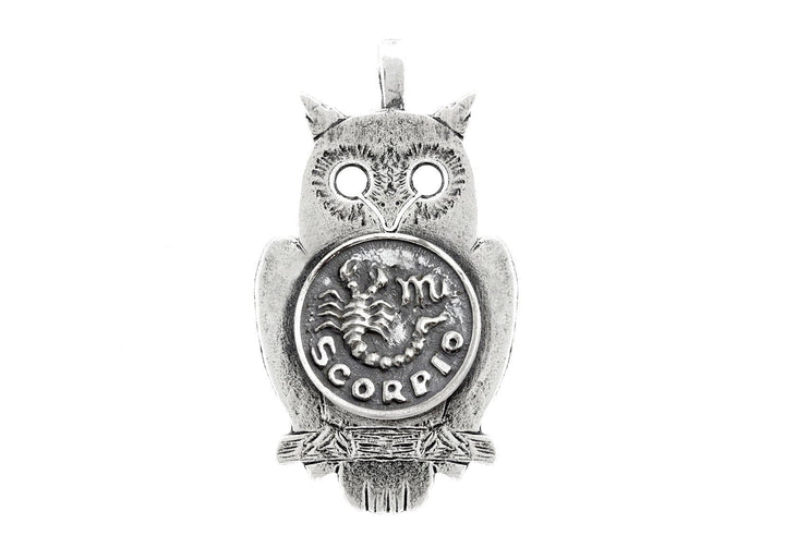 Scorpio Astrology Medallion Zodiac Neckace Pendant 