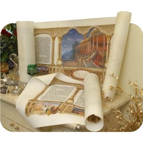 Scroll Of Esther Hand Written & Illustrated 