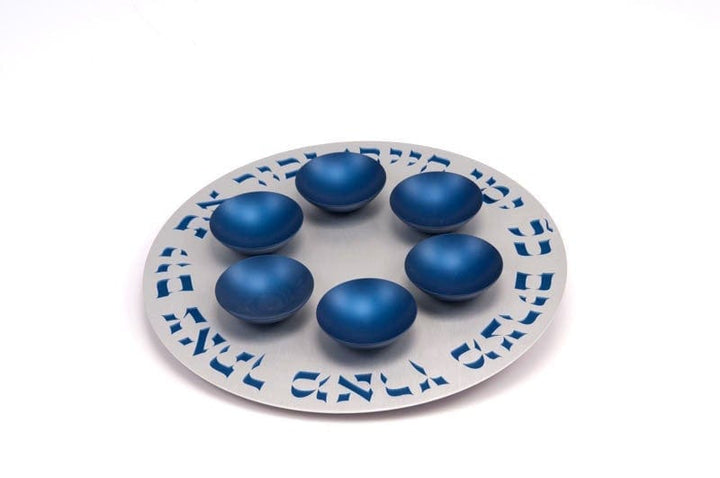 SEDER PLATE 1 LEVEL Passover Blue - seder-plate-011 