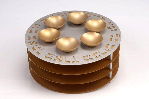 SEDER PLATE 3 LEVELS Passover Gold - seder-plate-005 