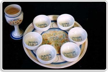 Seder Plate with Scenes of Jerusalem C1NJ Seder Plate 