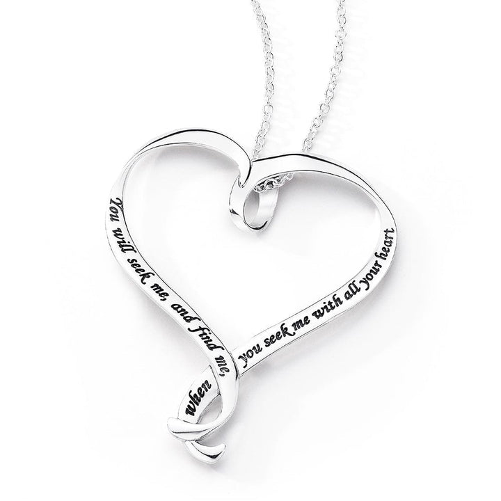 Seek me with all your heart - Jeremiah 29:13 Necklace 