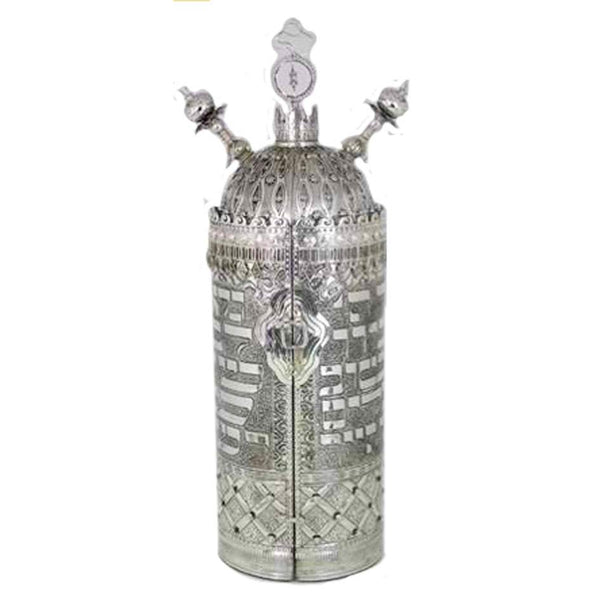Sephardic Torah case - A special Torah scroll - full silver Torah Accesories 