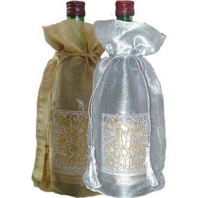 Set Of 12 Wine Covers Gold 