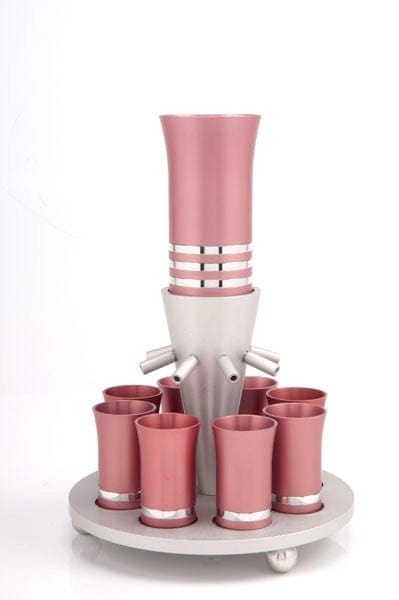 SET OF 8 CUPS Kiddush Cup Regular Pink - fountain013 