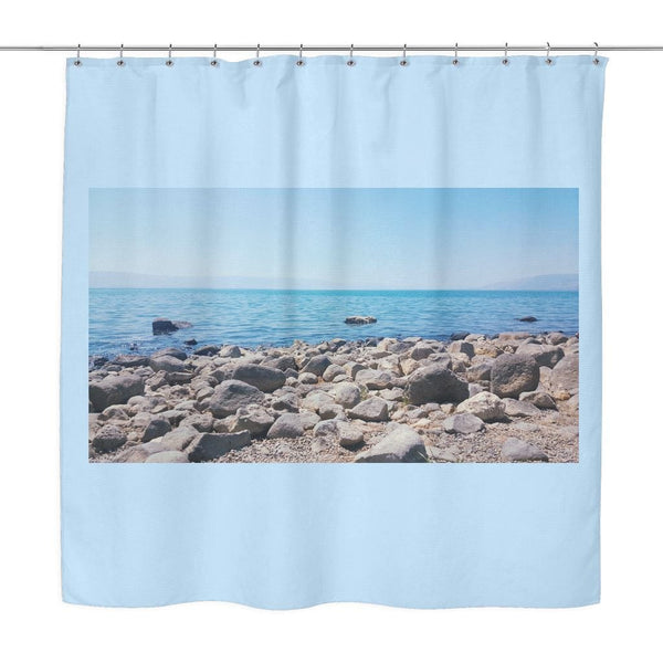 Shower Curtain - The Sea of Galilee Shower Curtains Sea of Galilee, Israel 