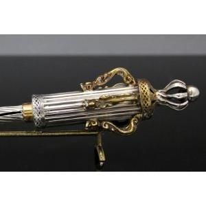 Silver And Brass Crown Candle Lighter 