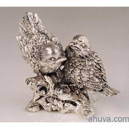 Silver Birds Figurine 