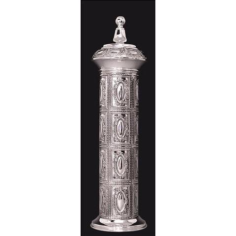 Silver-Dipped Ornate Megillah Case Large 