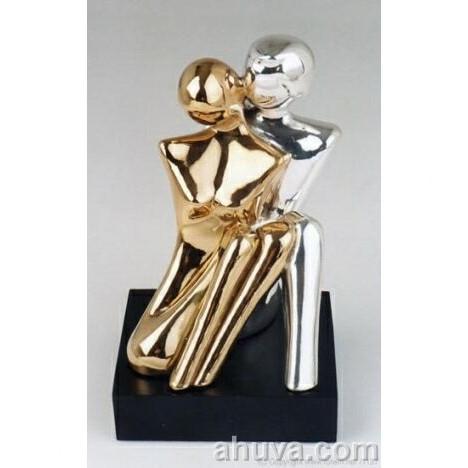 Silver & Gold Figurine Of A Couple 