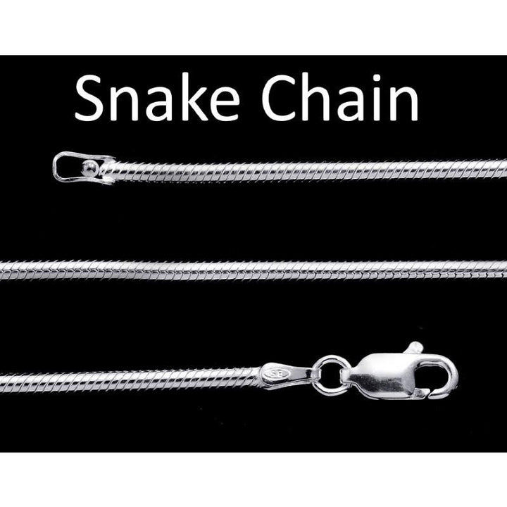 Silver Jewelry Chains For Pendants Snake Chain 24&quot; 