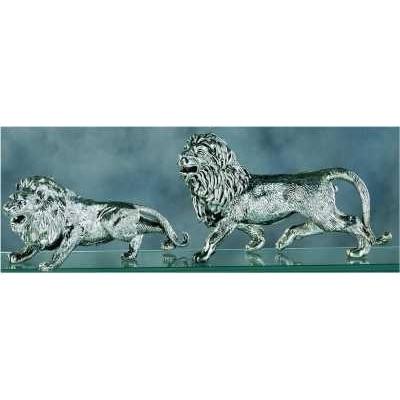 Silver Lion of Judah Desktop Figurines 190 mm 