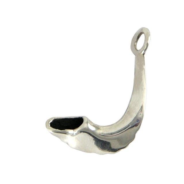 Silver Shofar Ram Horn Silver Necklace 18 inches Chain (45 cm) 