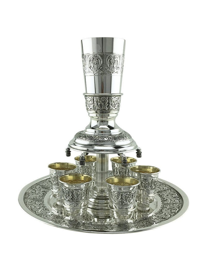 Silver Wine Fountain - 6 or 12 Cups Tuscany 6 cups 
