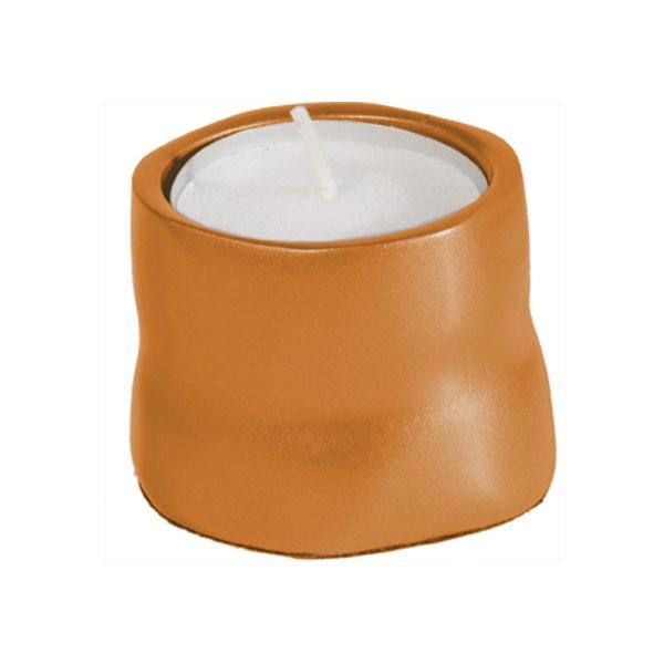 Single T- Light Holder - Orange 