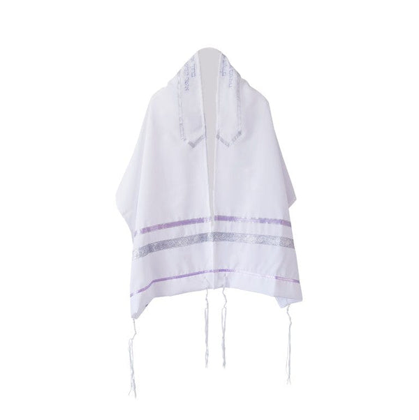 Silver and Lilac Paisley Tallit for women, Bat Mitzvah Tallit, Girl's Tallit, Women's Tallit
