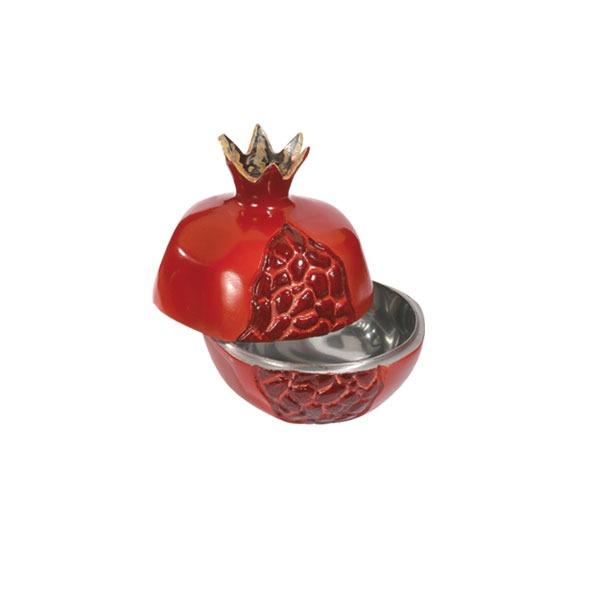 Small Aluminium Pomegranate - Opened - Red 