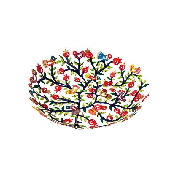 Small Bowl - Laser Cut + Hand Painted - Pomegranates 