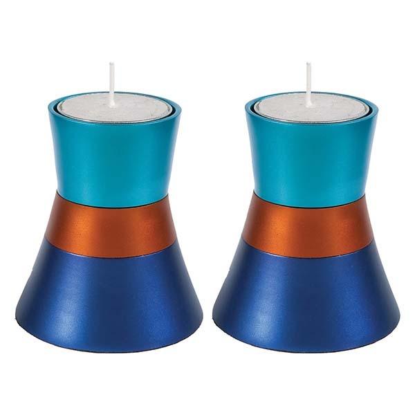 Small Candlesticks - Turquoise + Blue 