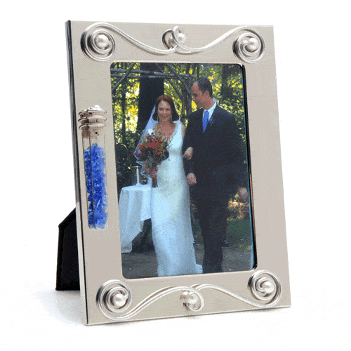 Small Jillery Wedding Glass Keepsake Photo Frame By Jill Fagin, Keepsakes In Silver Size: 5 W X 7 H Wedding Glass Keepsakes 