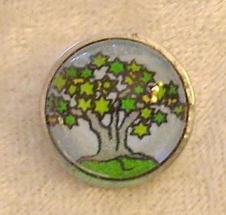 Snap Button Charm Spring Leaves 